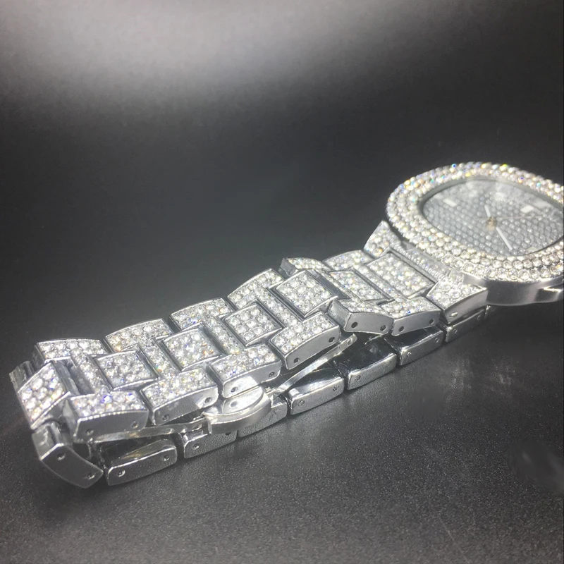 Льдом часы для женщин полный ювелирные изделия с бриллиантами роскошные женские