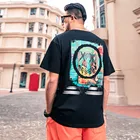 GXXH большой Размеры, брендовая мужская летняя обувь для мужчин 100% хлопковая футболка с коротким рукавом размера плюс Размеры 7XL более Размеры футболки, топы, свободное, черного цвета