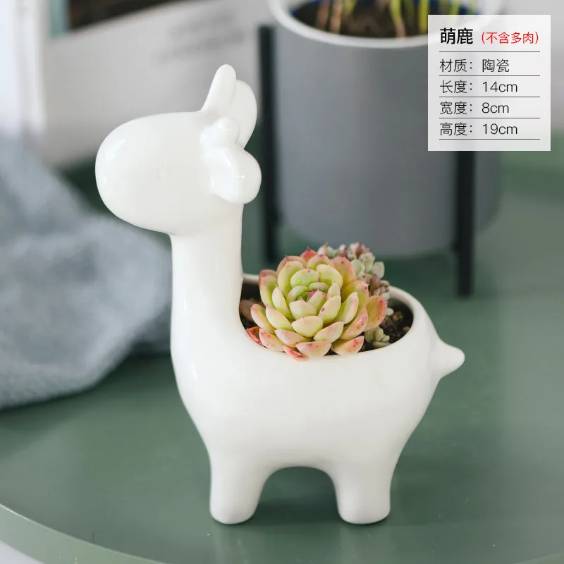

Animal Shape Ceramic Vase Decoration Home Decor Modern Nordic Vase Desktop Potted Cute Ornament Living Room Decoration Household