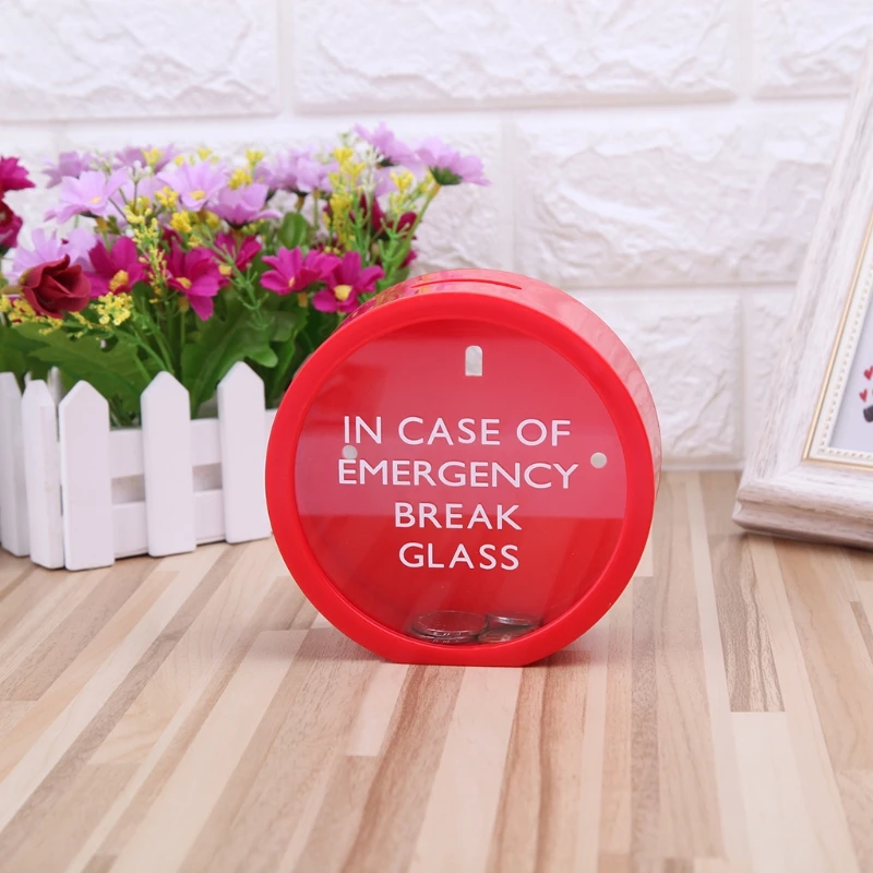 Аварийный денежный ящик в чехол из экстренного торможения Стекло Новинка