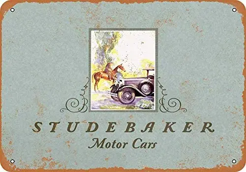 

Nonbrand 12 x 16 Aluminum Metal Sign - Vintage Look 1928 Studebaker Motor Cars