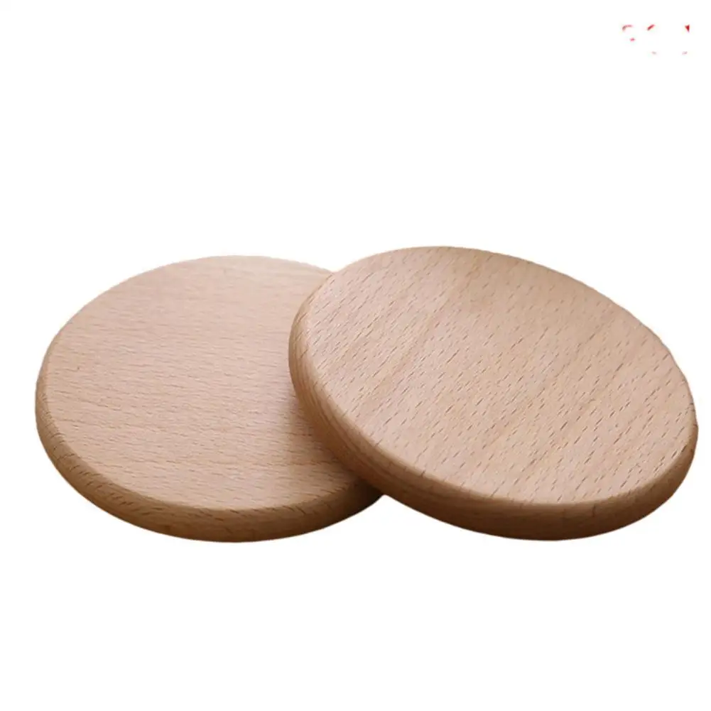 

Durable Black Walnut Wood Coasters Placemats Round Heat Resistant Drink Mat Table Tea Coffee Cup Pad Non-slip Mat Insulation
