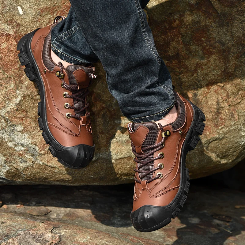 

Newest Men Hiking Shoes Outdoor Breathable Trekking Shoes for Men Non-slip Climbing Camping Sneakers Man Rubber Sole Sport Shoes