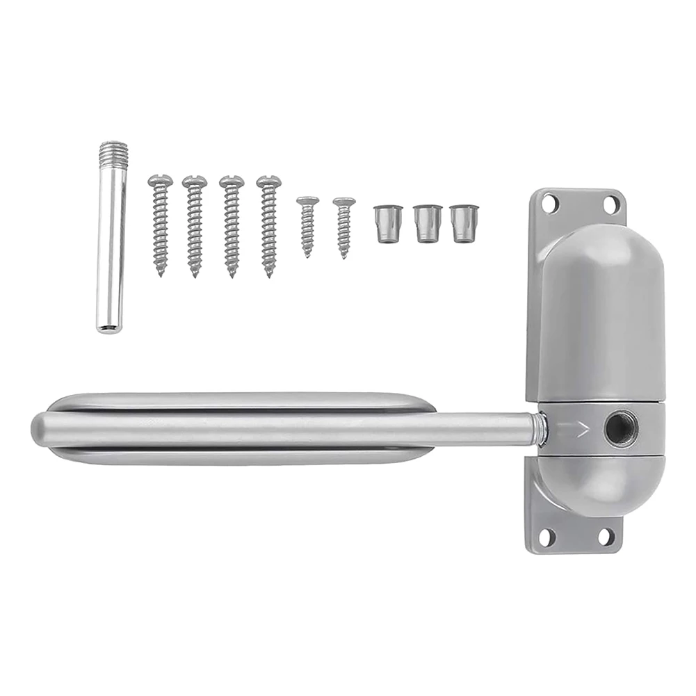 

Spring Hydraulic Door Closer, Stianless Steel Adjustable Spring Automatic Door Closer with Adjustable Arm Up to 68kg