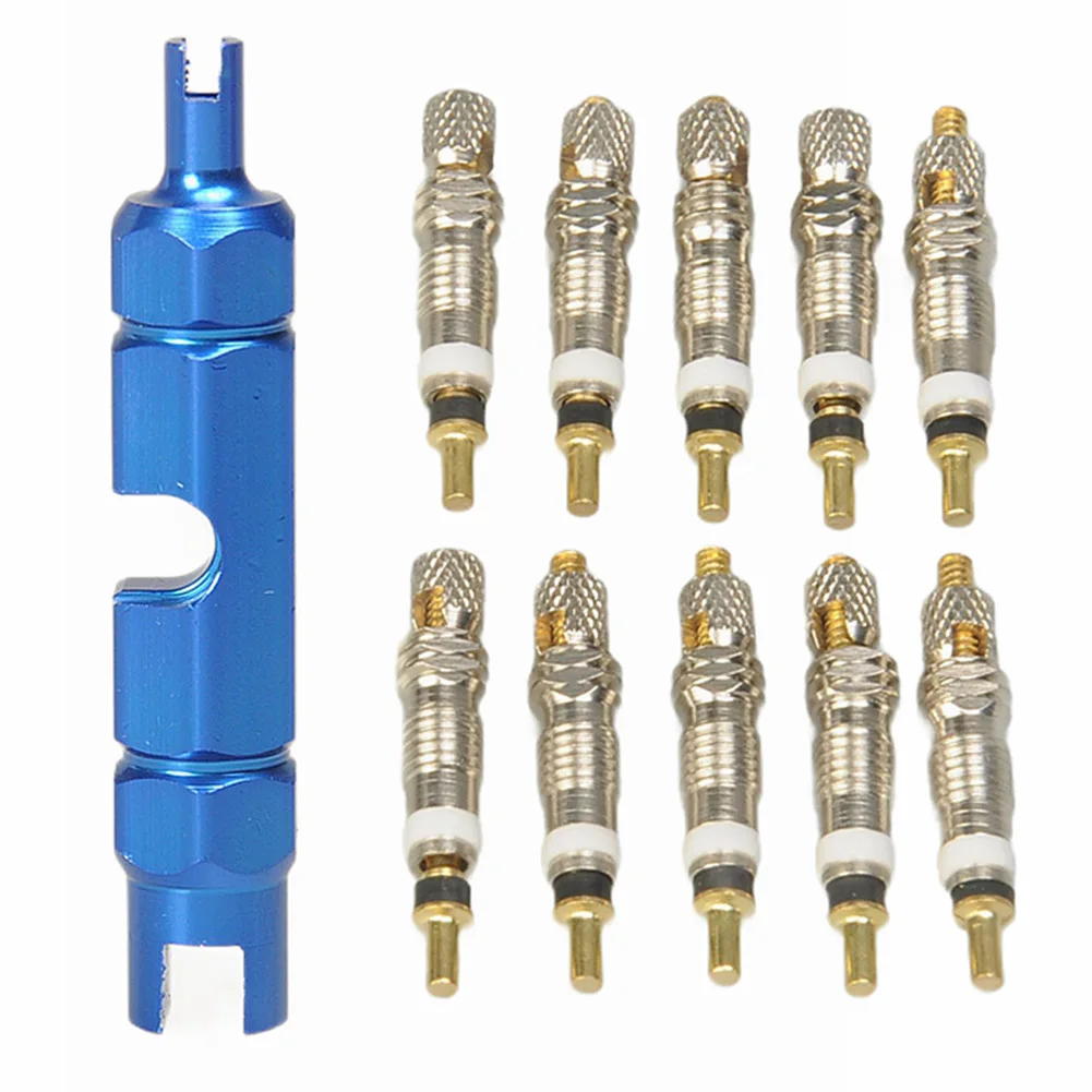 

10Pcs Bicycle Valve Core Stem Aluminum Alloy Presta Style Tyre Valve Core For Tubeless Road Bike Cycling Replacement Tool Parts