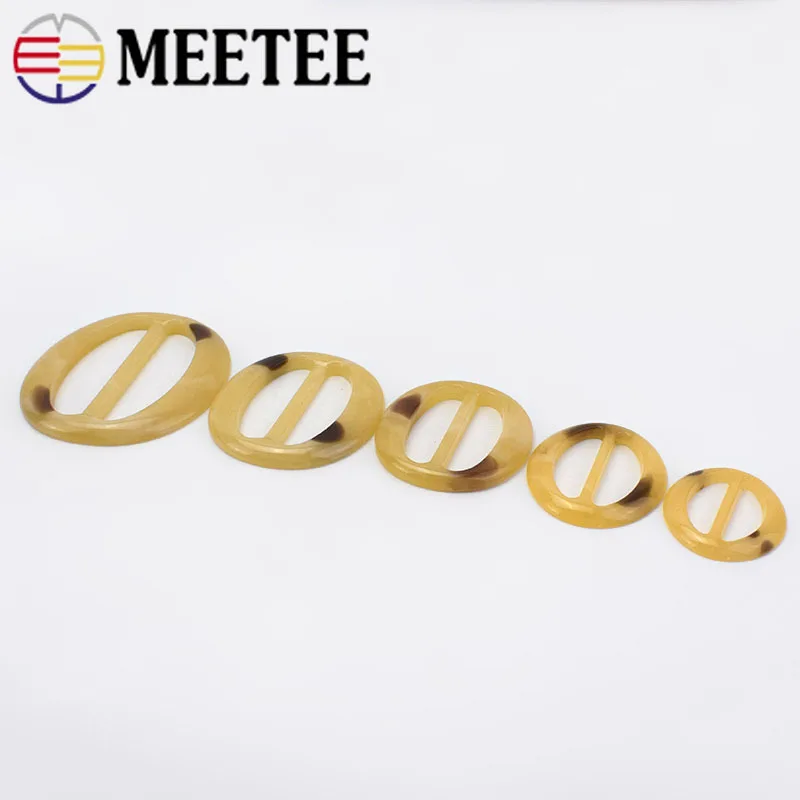 20 шт. овальное кольцо Meetee 2 см 5 Регулируемая пряжка из смолы для женской рубашки