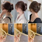 Модный женский новый металлический зажим для захвата темпераментный зажим для волос задней головки зажим для волос с акулой