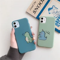 cute dinosaur soft case for iphone 11 pro x xs max xr 8 7 plus se 2 liquid silicone phone cover 3d animation coque fundas capa