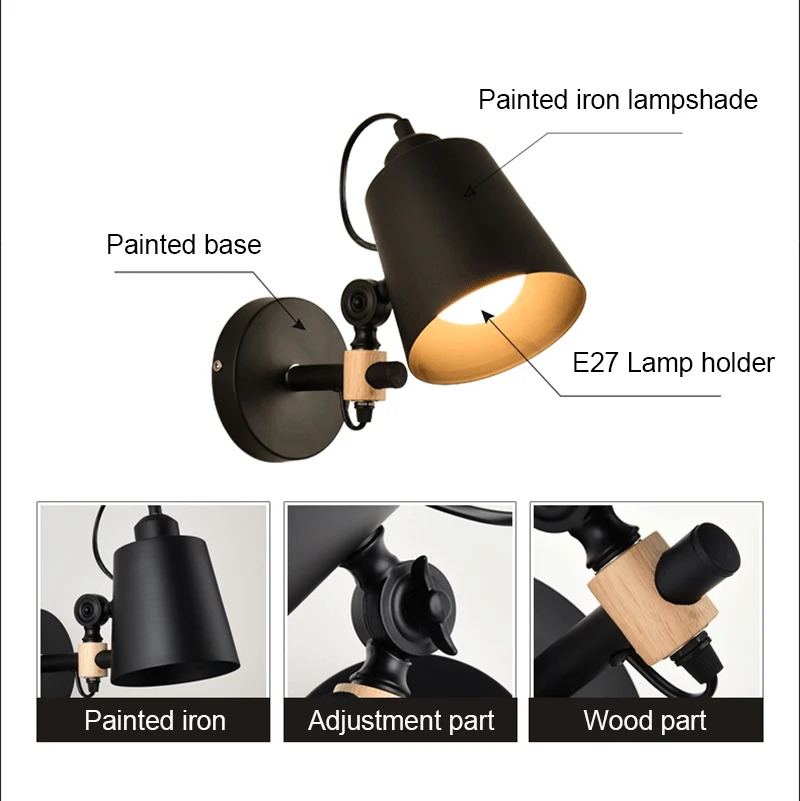 Светодиодный настенный светильник Промышленный ретро бра винтажный Wandlamp