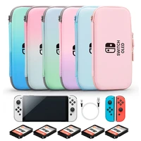 storage bag screen protective film thumb grip caps pc crystal hard cover shell case pouch for nintendo switch oled accessories