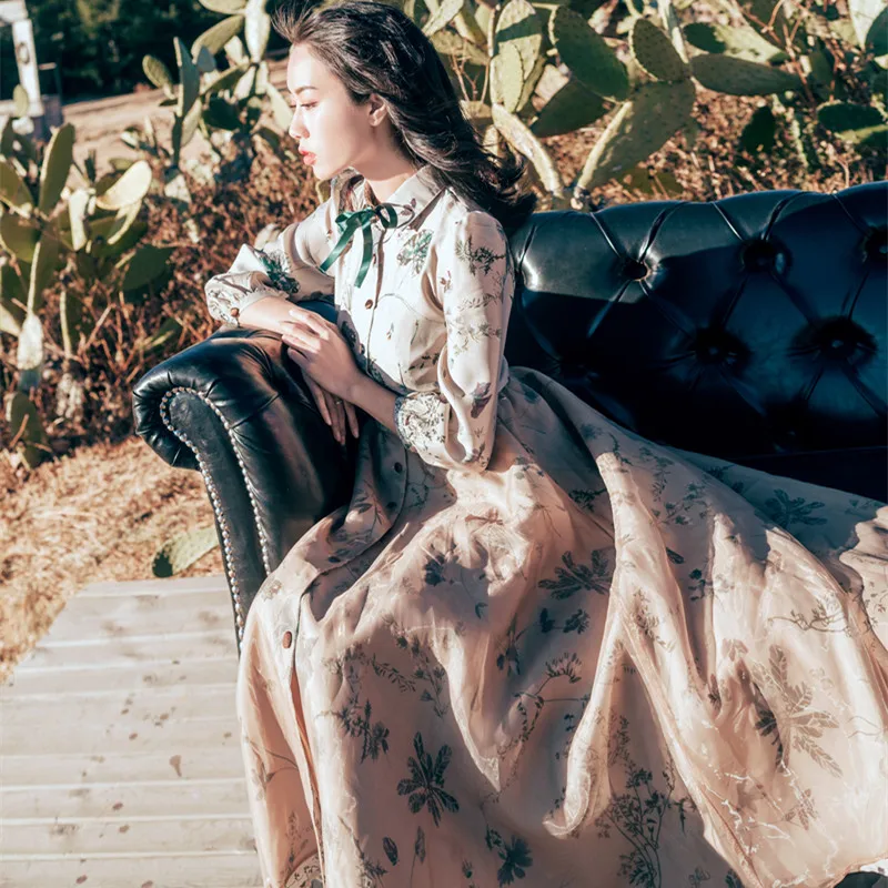 Женское винтажное платье миди в стиле ретро с цветочным принтом рукавами