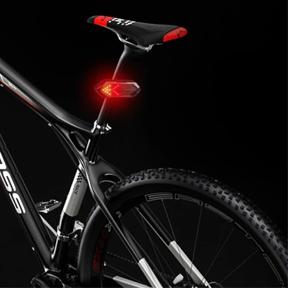 LED flashlight for bicycle with turn signals light and sound signal remote control lamp велопрогулки lighting a riding safety at night