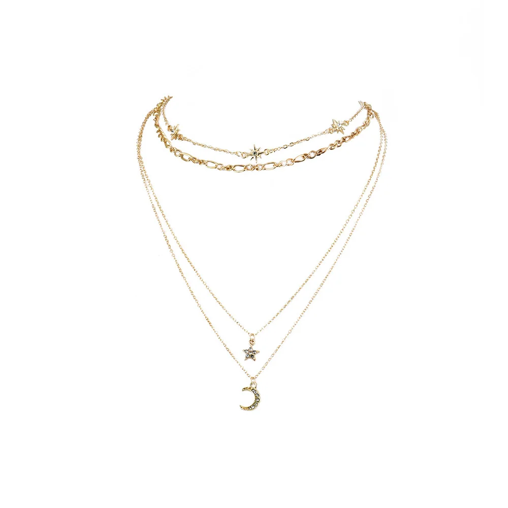 Новые Модные Винтажные золотые ожерелья в стиле бохо для женщин украшения виде