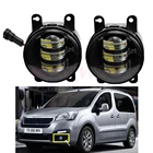 2 шт. светодиодный противотуманный фонарь переднего бампера светильник Алюминий  Пластик для Peugeot партнер Tepee 2008-для Peugeot 207 2006-2012