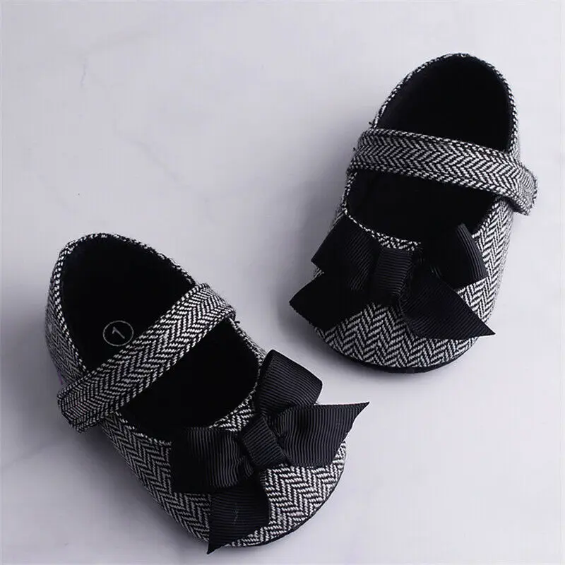 

2021Hot Toddler Girl Crib Shoes Newborn Baby Bowknot Soft Sole Prewalker Sneakers Cute Canvas First Walkers Summer 0-18M