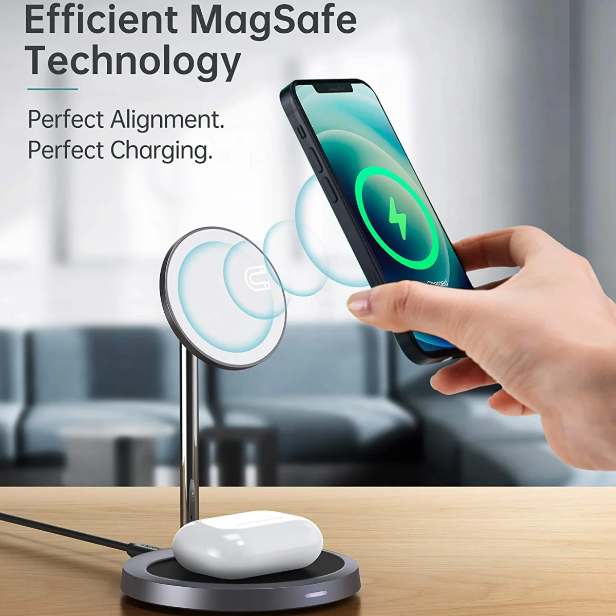 

Магнитное Беспроводное зарядное устройство Magsafe также подходит для Iphone 12 12Pro 12Pro Max 12 mini и Airpods iphone, зарядный кабель