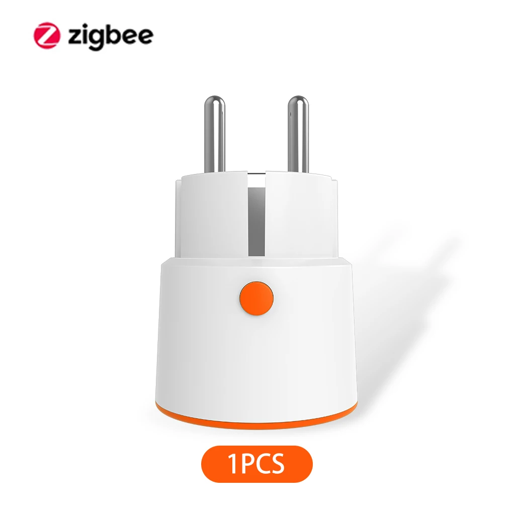 

1/5 PCS Tuya Smart Zigbee 3.0 Power Plug 16A EU Outlet 3680W Meter Remote Control Work With Alexa And Tuya Hub