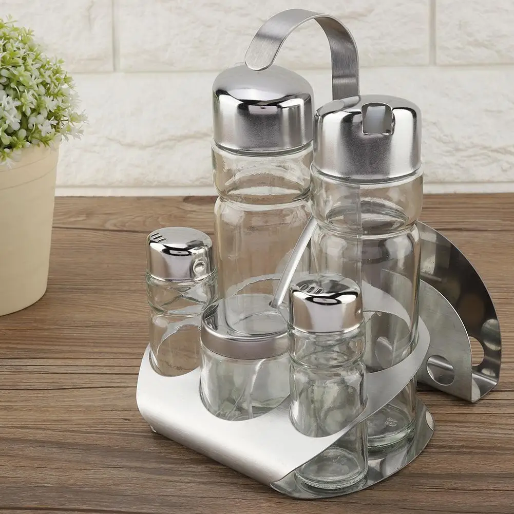 Мельница для перца 5 шт./компл. контейнер хранения специй из нержавеющей стали