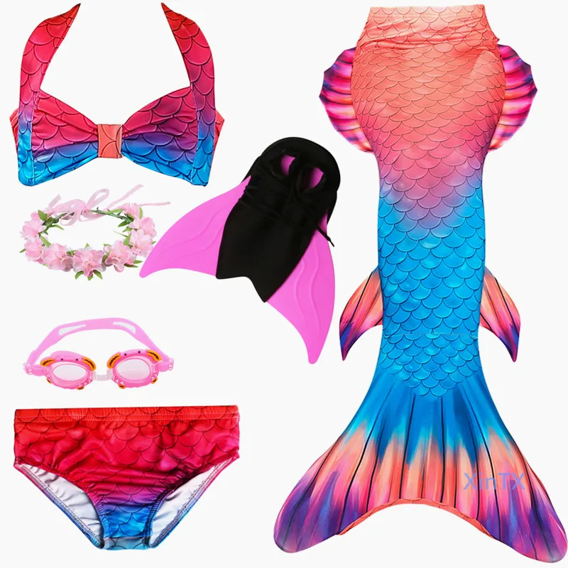 Новое поступление 2019 года купальный костюм Ариэль с хвостом русалки и плавником