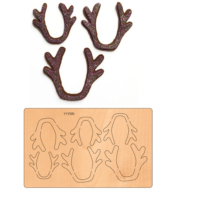

The Christmas antler headdress wood mold YY1581 is compatible with most hand - cut pieces