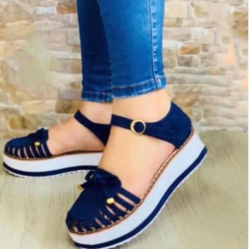 

Fashion Women Hollow Out Sandals Summer Flat Heels Sandals Female Casual Sewing Women Shoes Platform Sandals Ladies Sandalias
