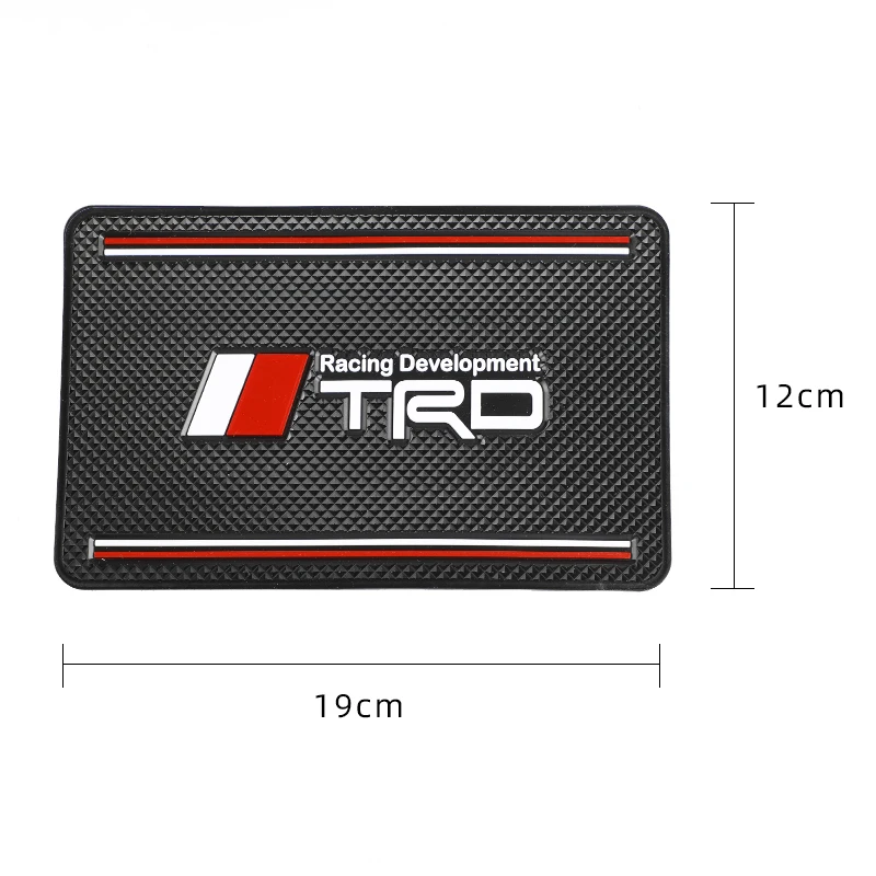 Автомобильный Противоскользящий коврик для Toyota TRD значки держатель телефона
