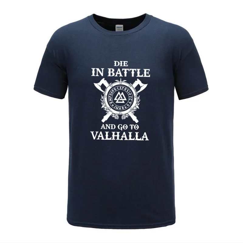 Мужские футболки для ТВ-шоу Die In Battle And Go To Valhalla популярная летняя футболка Vikings 2021