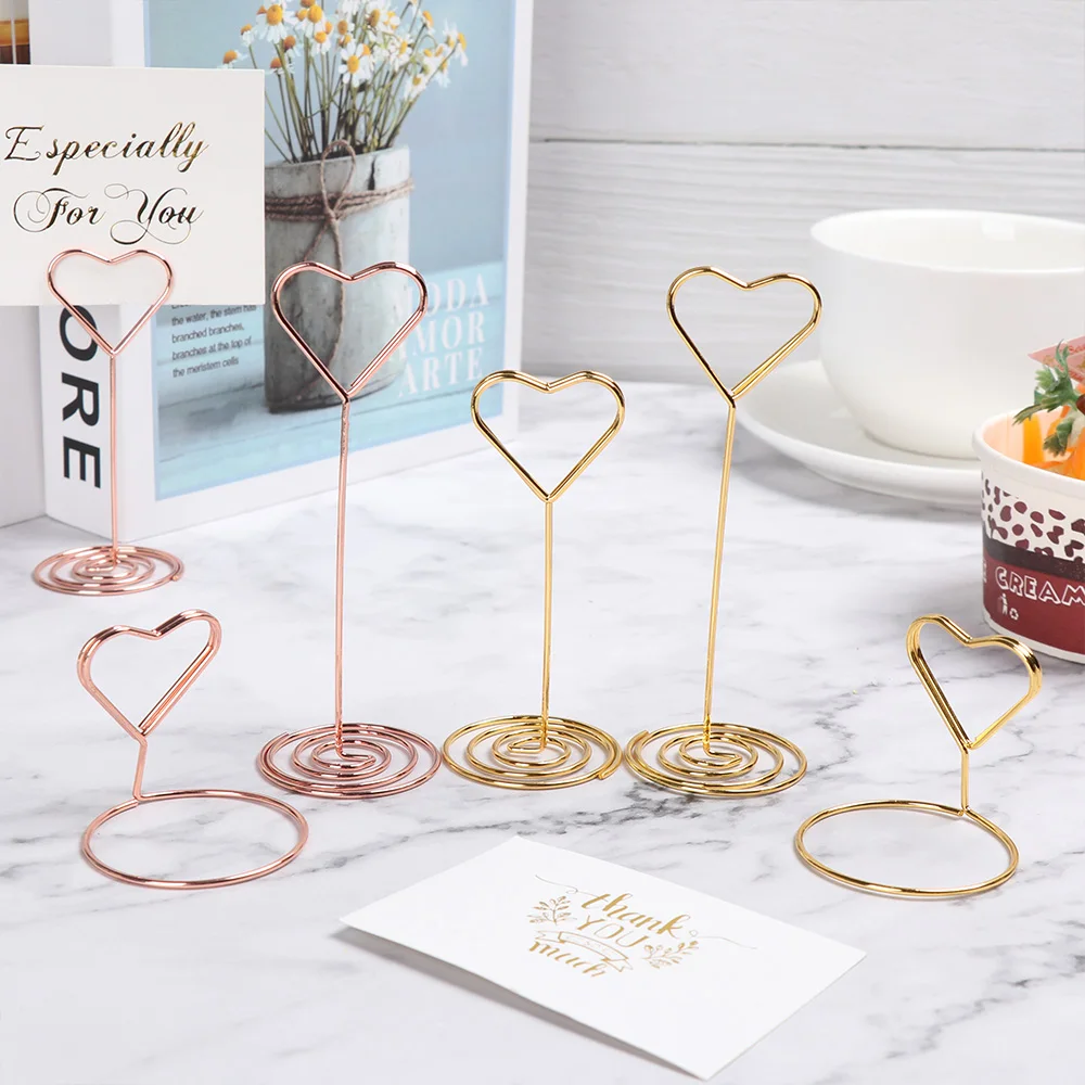 1 шт. офисный стол Заметки Папка сердце форменные зажимы Свадебные сувениры место