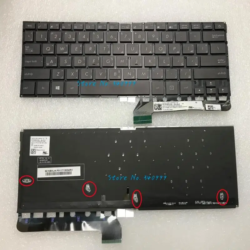 Новая арабская клавиатура для ASUS ZenBook UX430UQ UX430U UX430UA с подсветкой без