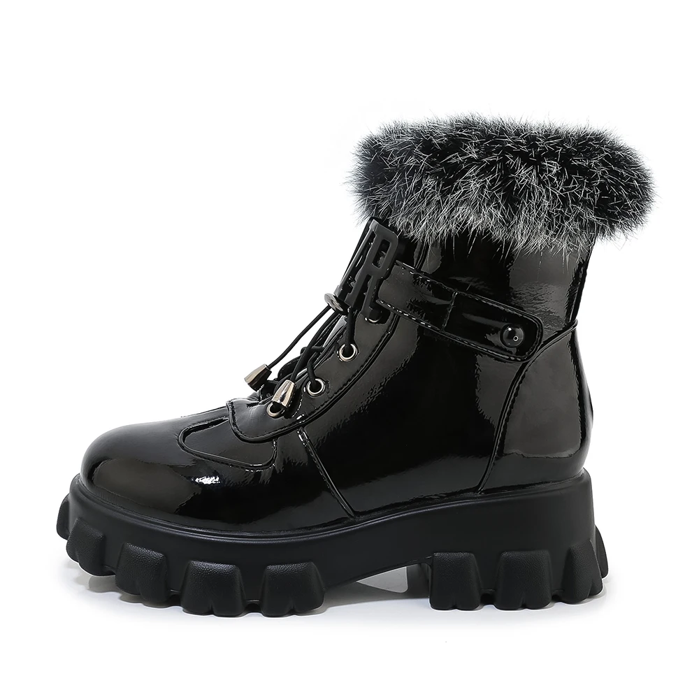 

Plus Size 34-46 Women White Ankle Boots Punk Motorcycle Boots Female Autumn Winter Shoes for Women PU Boots Lace Up Women Shoes