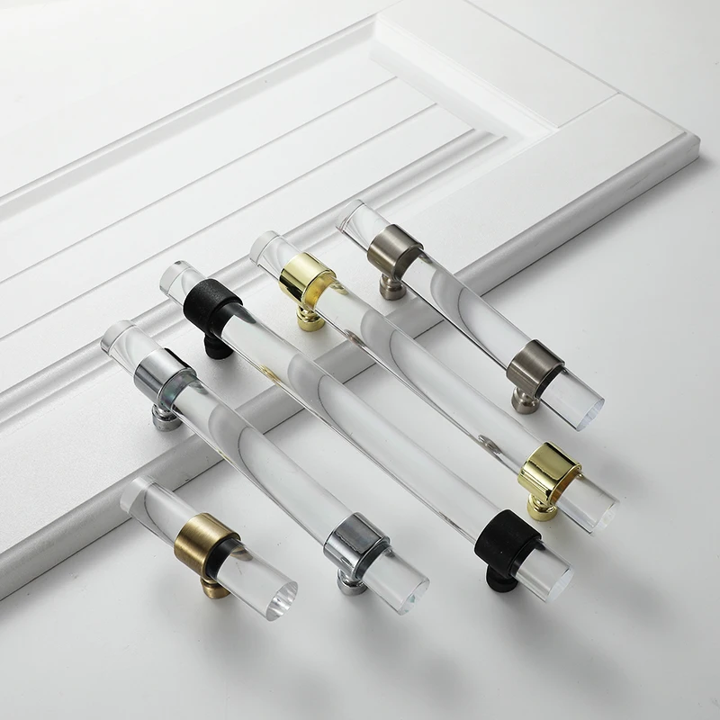 Современные акриловые дверные ручки ручка для ящиков шкафов кухонный шкаф ящика