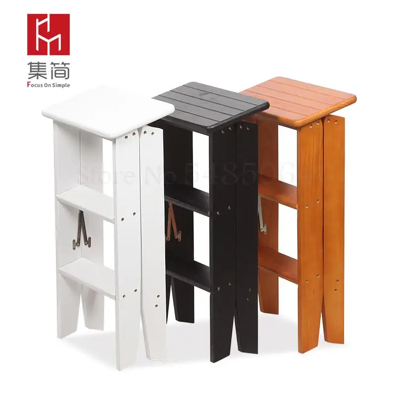 Импортируется из твердой древесины творческий складной стул Крытый двойного