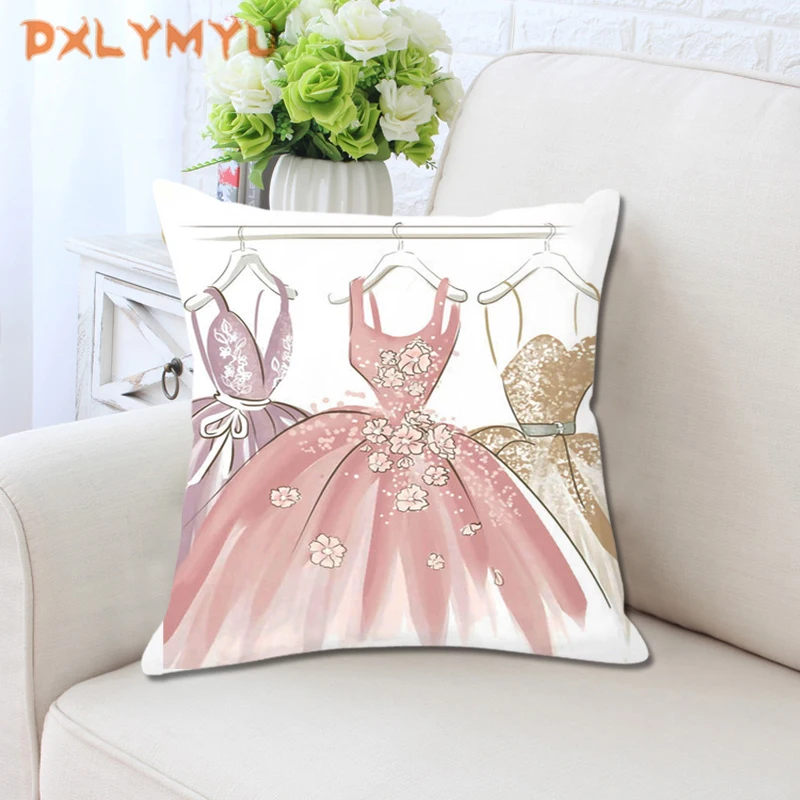 Белый плюшевый Чехол на подушку модный брендовый чехол с цветочным принтом