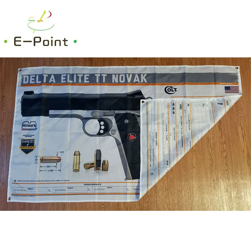 Флаг для оружия Colt Delta Elite TT Novak размер 3 фута * 5 футов (90*150 см) рождественские