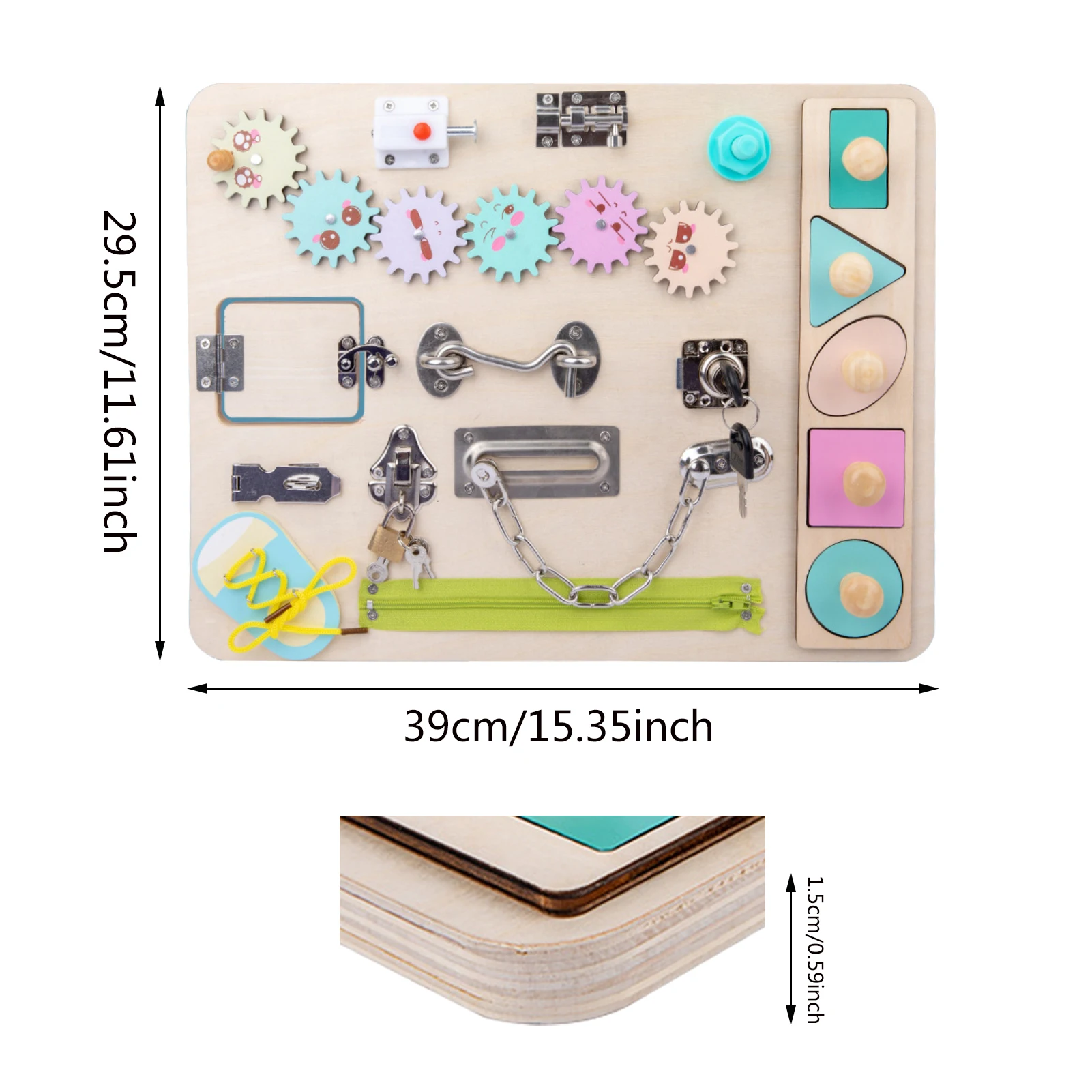 

Baby Montessori Unlock Toy Essential Educational Sensory Board For Toddlers Busyboard Intelligence Development Educational Toys