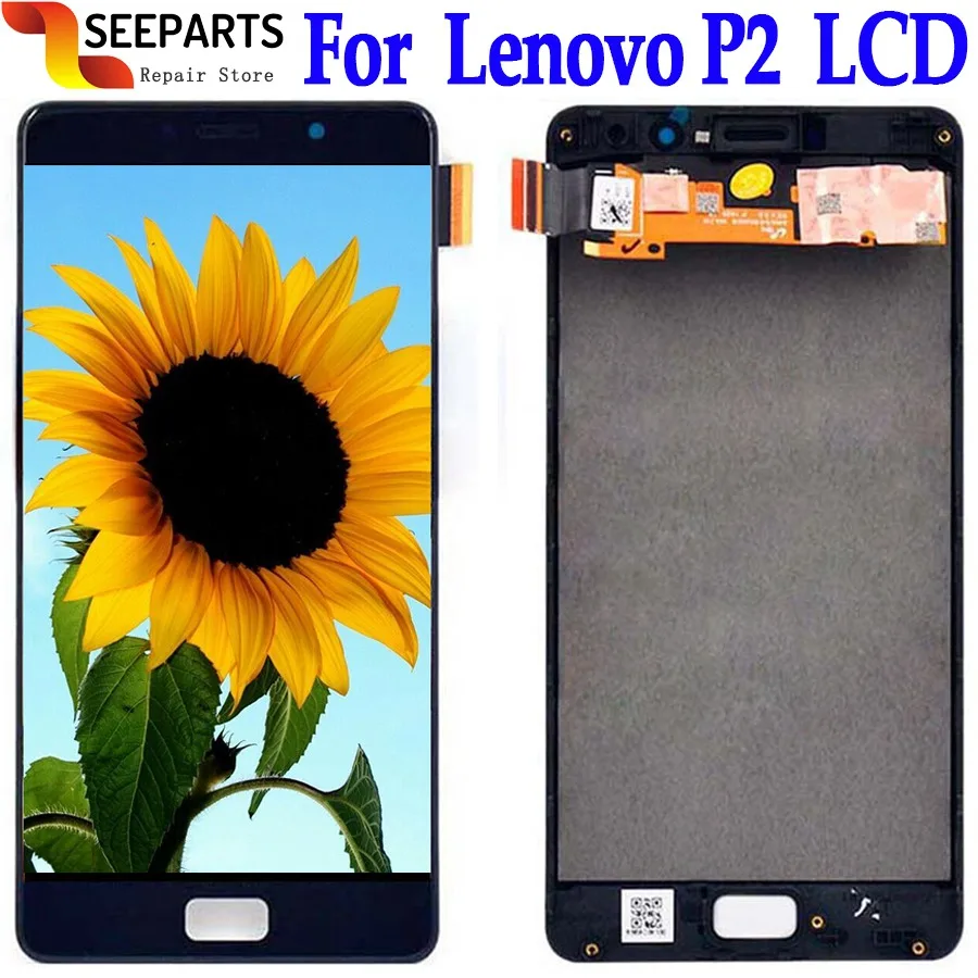 100% новый протестированный для 5 &quotLenovo Vibe P2 ЖК дисплей сенсорный экран дигитайзер