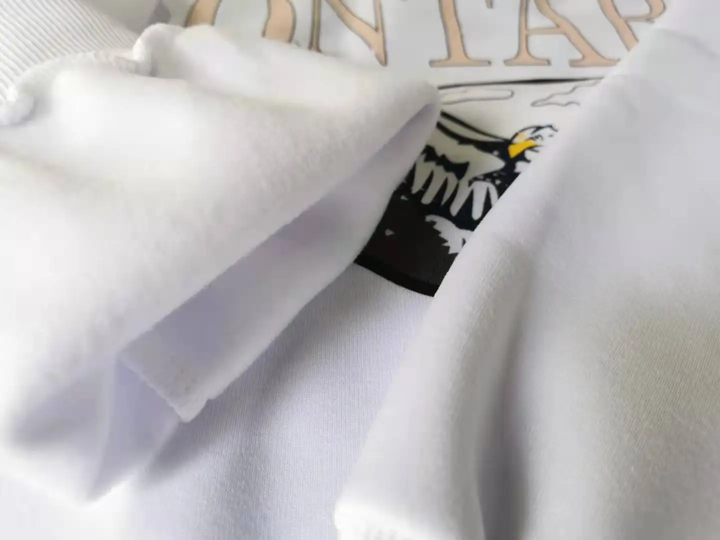 Толстовка женская оверсайз с винтажным принтом теплый белый толстый