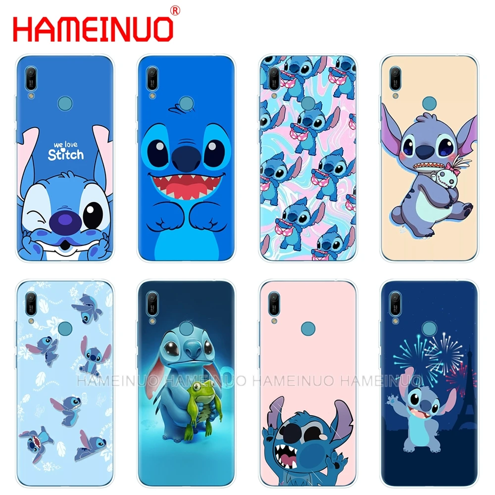 Силиконовый чехол для телефона huawei Y5 Y6 Y7 Y9 PRO PRIME honor 8s 8a 20 LITE PRO 10i view 20 V20 милый мультфильм, Стич