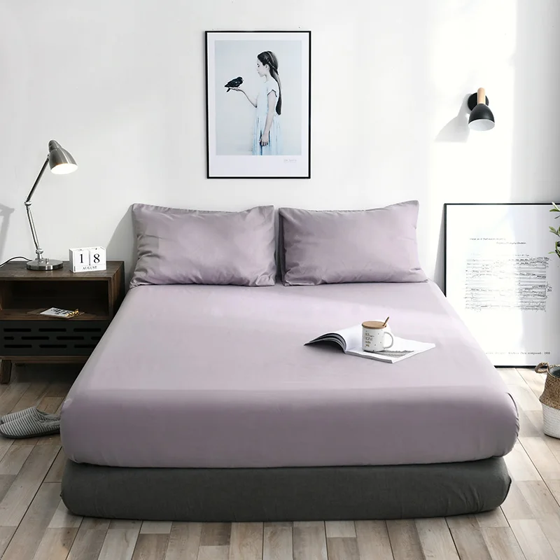 Brushed Mattress Protector Cover Solid Fitted Sheet Protection for Women Men Home Bedding Set Bedclothes White Black Grey Green | Дом и сад