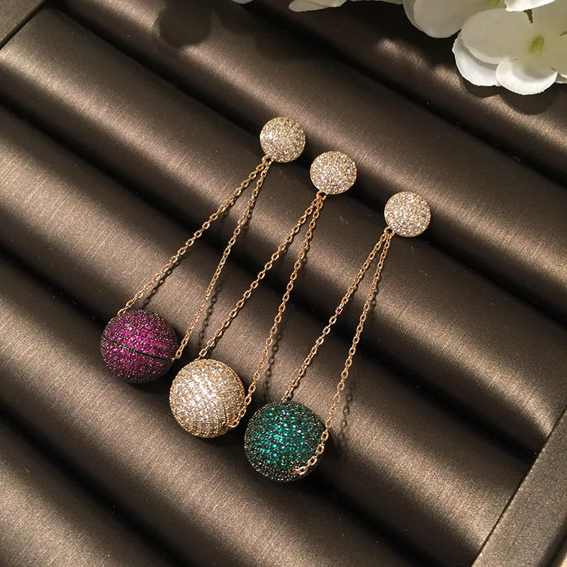 Высококачественные модные роскошные элегантные зеленые шарик из кубического