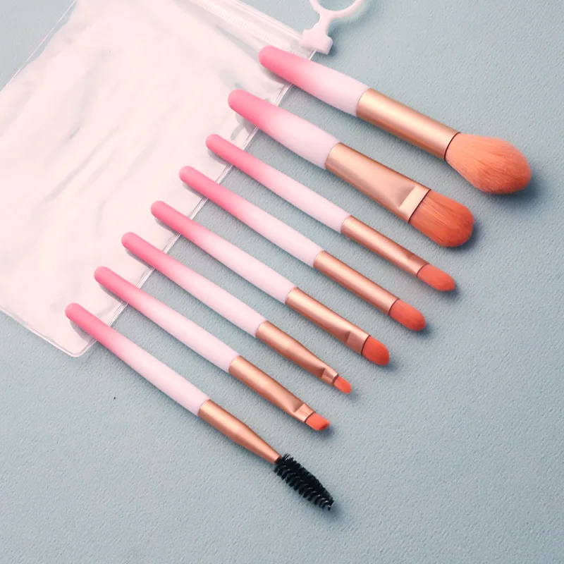 Набор кистей для макияжа 8 шт. кисточки градиентных цветов лица глаз губ теней