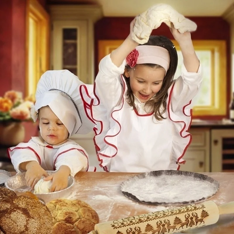 Ролик для выпечки теста торта деревянного печенья с тиснением инструмент |