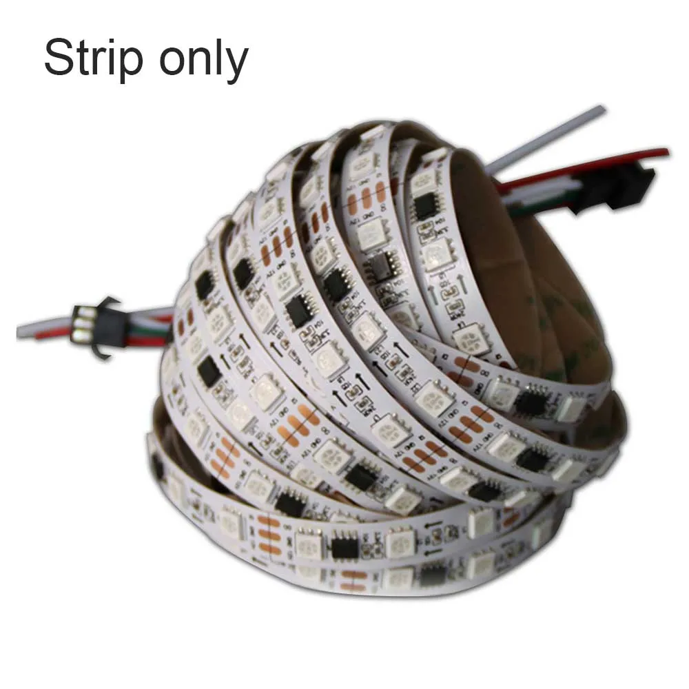 1M strip only 12V 2811 Светодиодные ленты 5A адаптер контроллер 2811 Пиксели программируемый индивидуальные адресная система Светодиодные ленты светильник WS2811 5050 RGB 12V - Испускаемый цвет: 1M strip only
