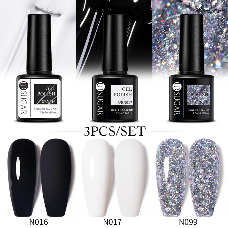 Гель-лак для ногтей полуперманентный с блестками | Красота и здоровье