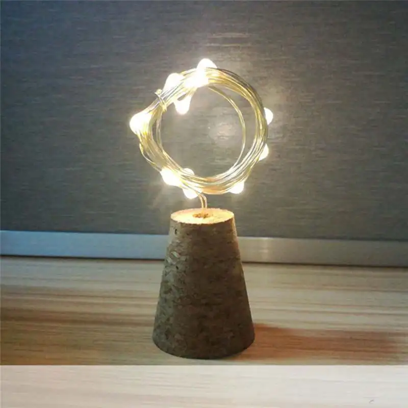 2 м 20LED 4 режима таймер установка водонепроницаемый медный провод пробковая