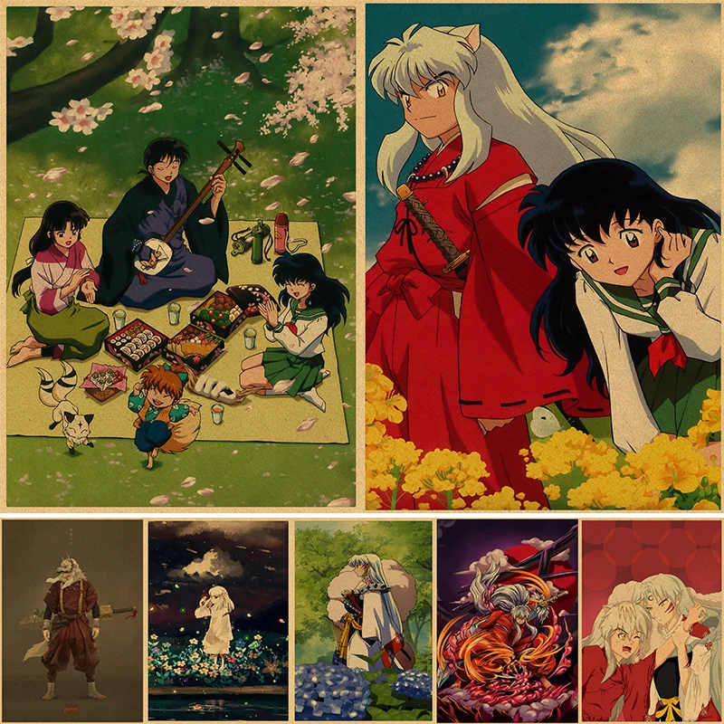 Классические Постеры серии аниме Inuyasha в стиле ретро художественная картина из