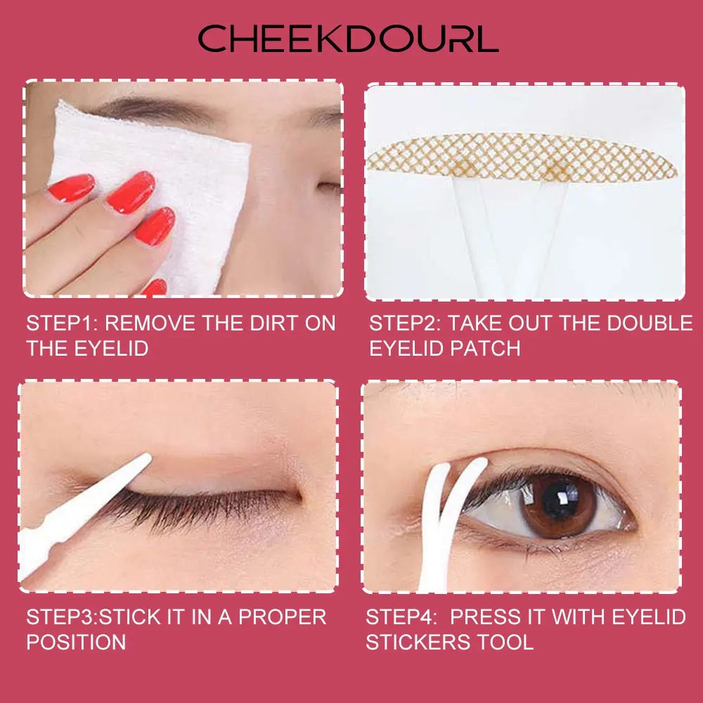 

CHEEKDOURL Number 3 Big Eyes Eyelid Tape Sticker Invisible Eyelid Paste Transparent Self-adhesive Double Eye Tape Tools