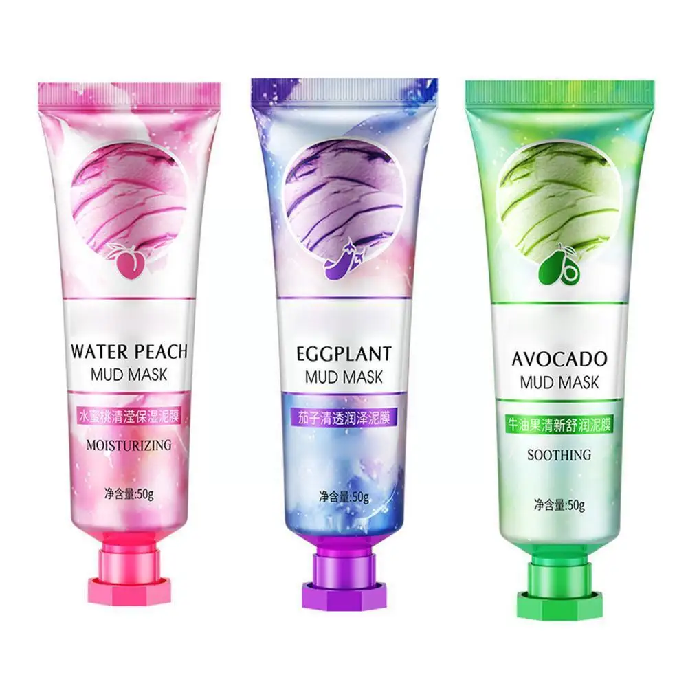 

Баклажаны прозрачные гладкие грязевые маски очищающие поры моющиеся Антивозрастные увлажняющие маски лечение маски от акне Y5W1