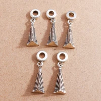 15pcs tibetan silver color tower charms pendants for making diy handmade bracelets necklaces crafts jewelry findings accessories