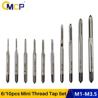 cmcp 610pcs straight screw tap hss m1 m1 2 m1 4 m1 6 m1 7 m1 8 m2 m2 5 m3 m3 5 mini tap drill bit machine metric thread tap set